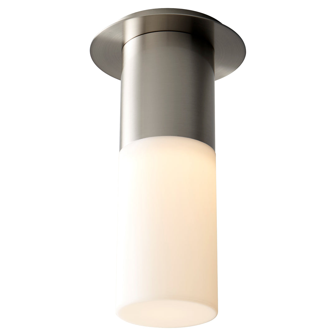 PILAR Large Acrylic Ceiling Mount -3500k- Satin Nickel