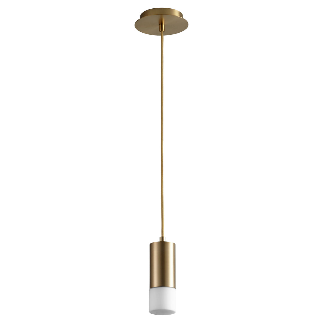 MAGNETA Small Glass Pendant -3500k- Aged Brass