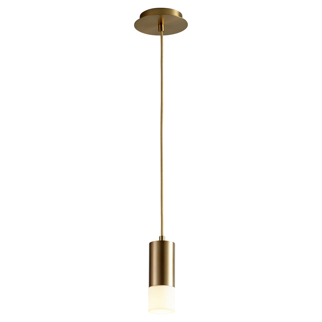 MAGNETA Small Acrylic Pendant -3500k- Aged Brass