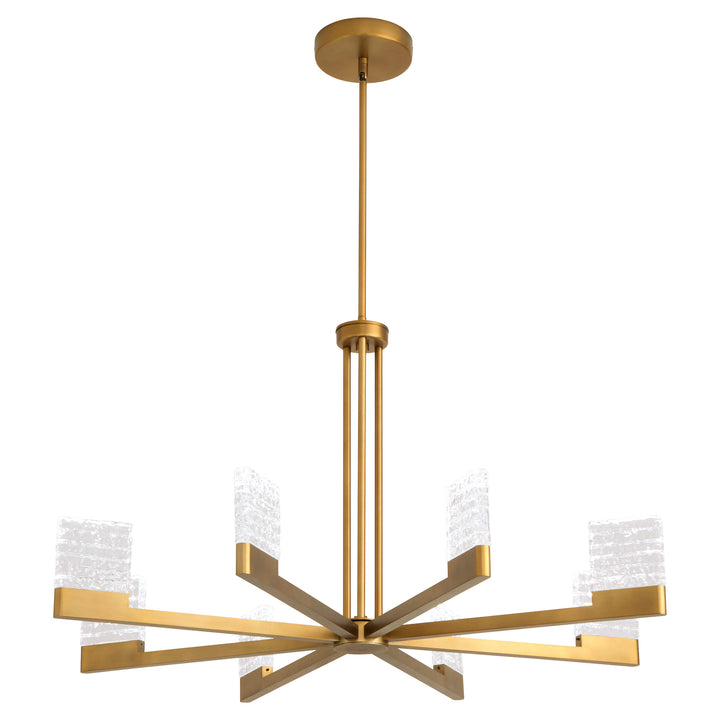 GAMMA 8 Light 5CCT LED Chandelier - Brushed Brass