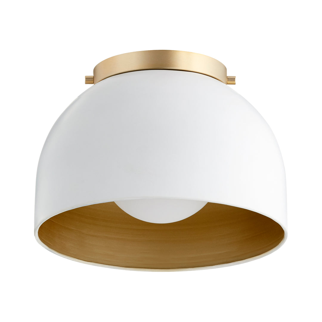 11 Inch Ceiling Mount White Glass - Studio White