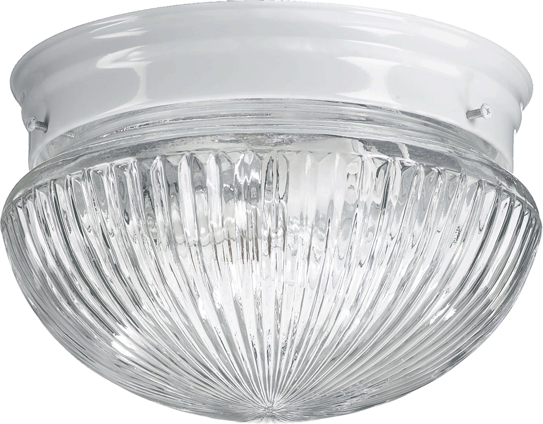 7 Inch Ceiling Mount White Glass - White