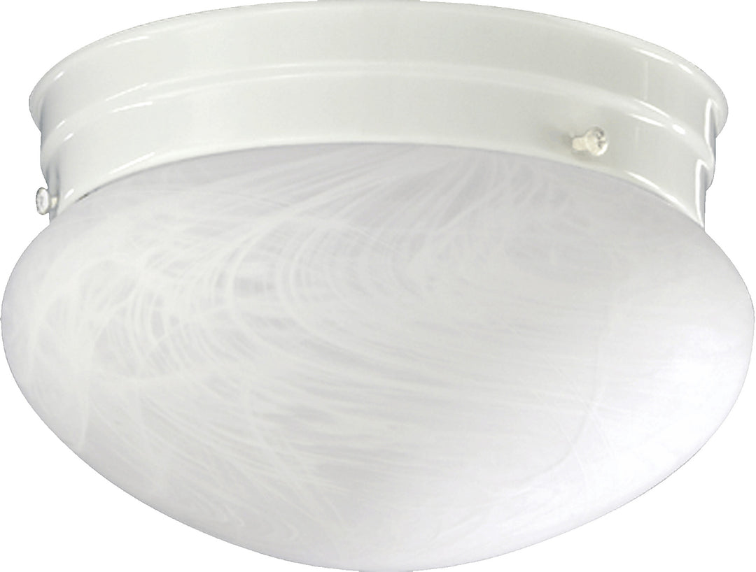 7 Inch Ceiling Mount White Glass - White
