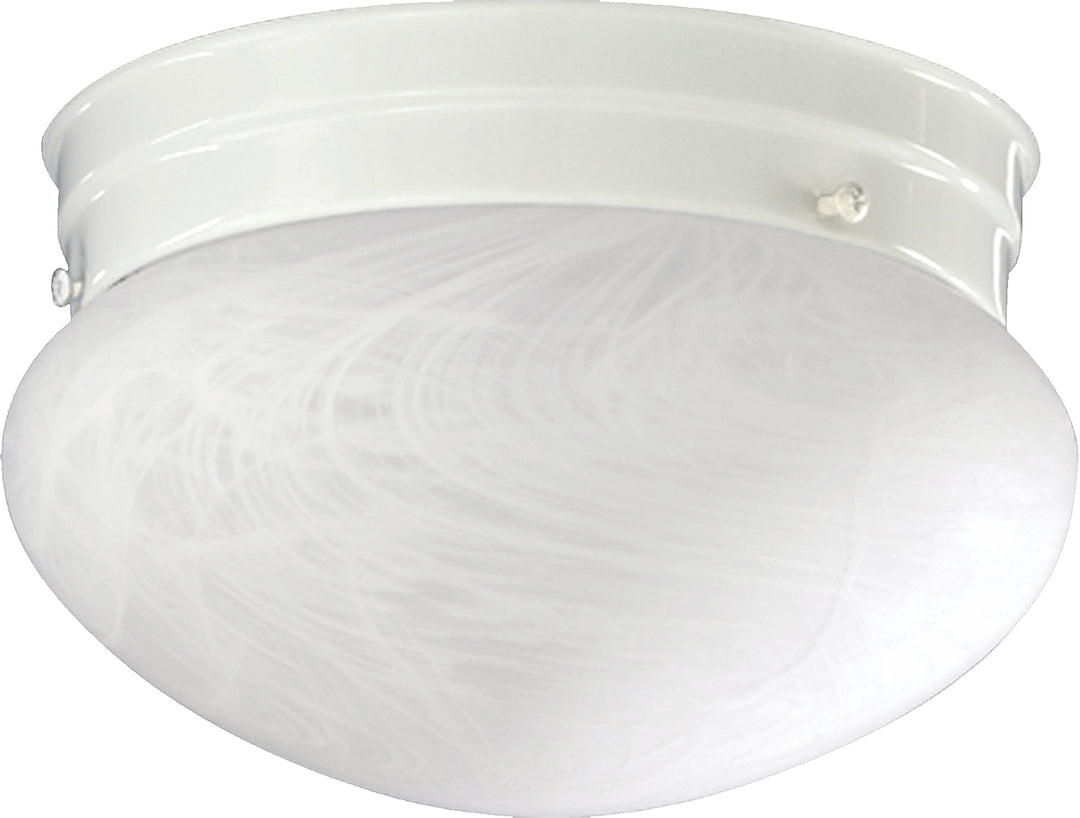 9 Inch Ceiling Mount White Glass - White