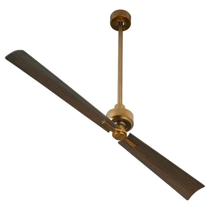 TWAIN 56" 2 Blade Damp Fan - Brushed Brass