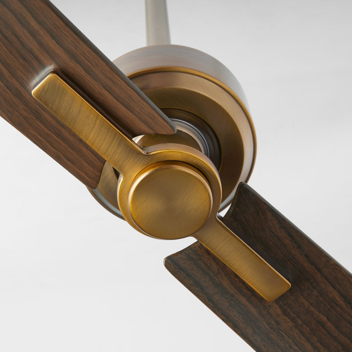 TWAIN 56" 2 Blade Damp Fan - Brushed Brass
