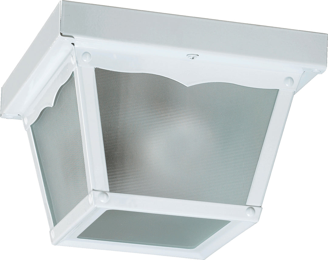 7" Ceiling Mount White Glass - White