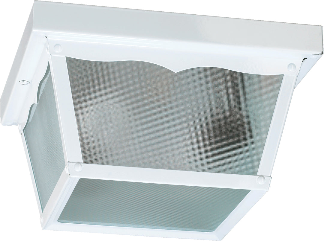 9" Ceiling Mount White Glass - White