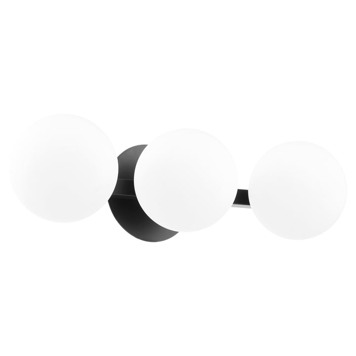 Jasper - 3 Light Modern and Contemporary Matte Black Globe Vanity
