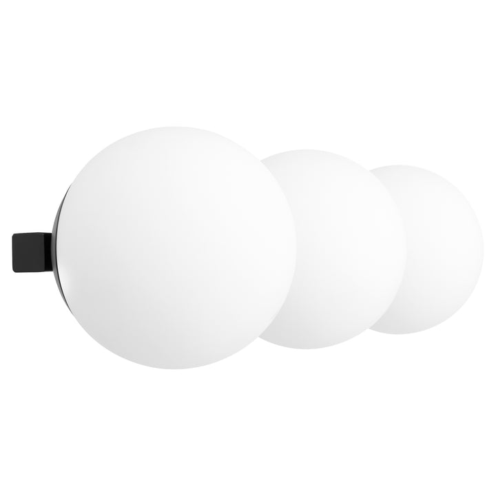 Jasper - 3 Light Modern and Contemporary Matte Black Globe Vanity