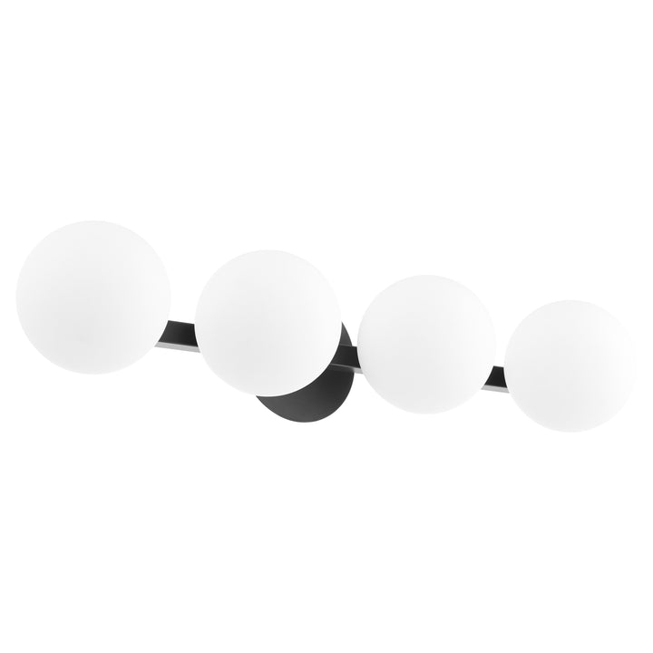 Jasper - 4 Light Modern and Contemporary Matte Black Globe Vanity
