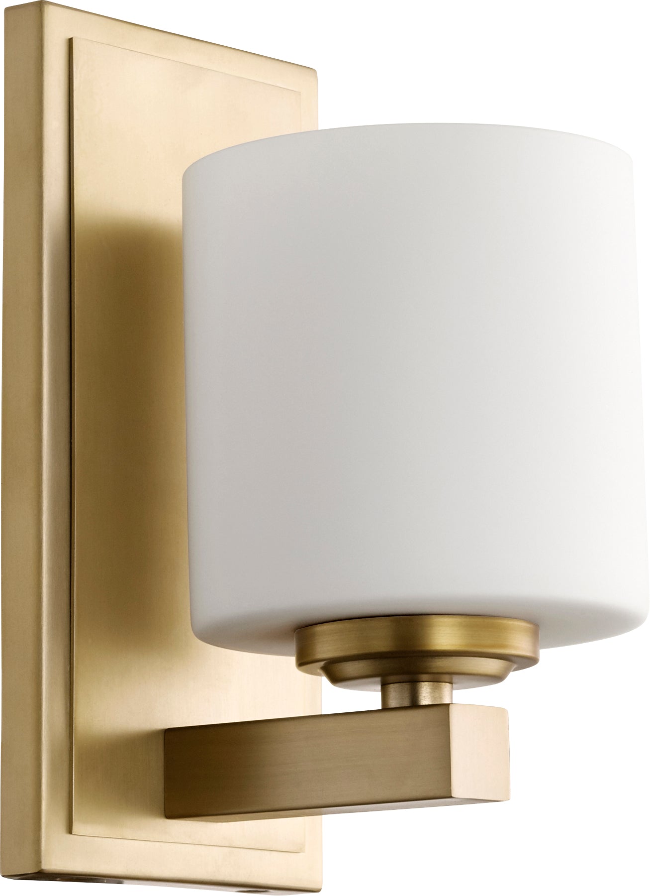 1 Light Transitional Aged Brass  Wall Sconce