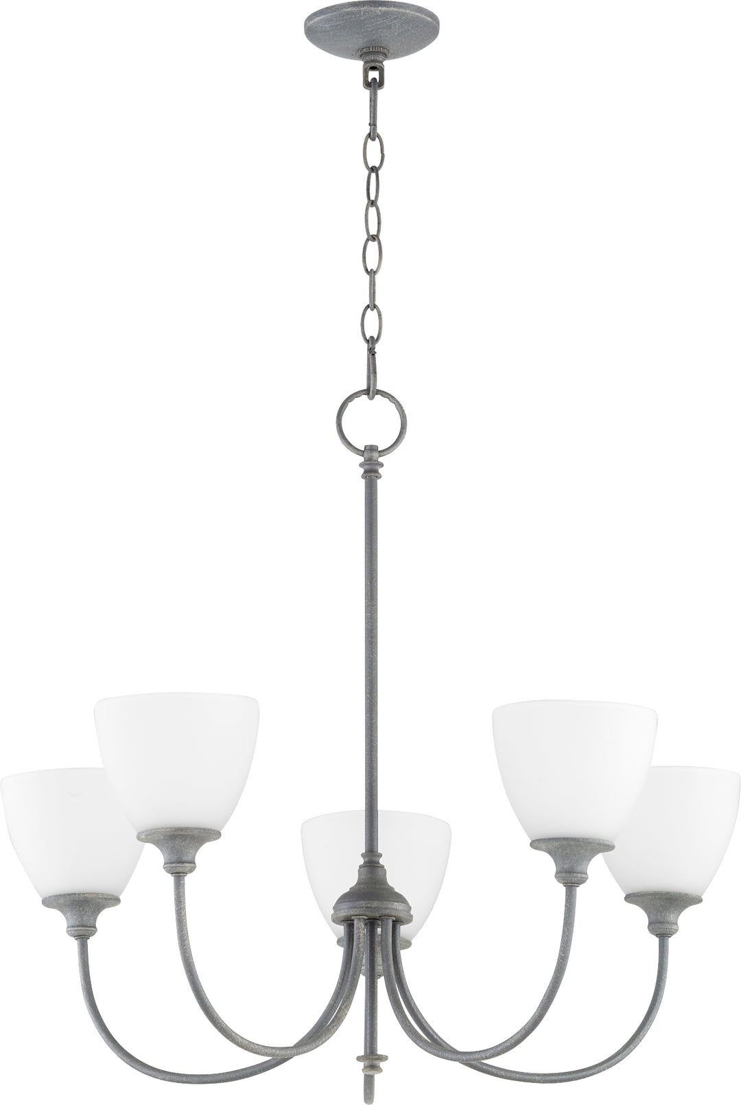 CELESTE 5 Light chandelier- Zinc