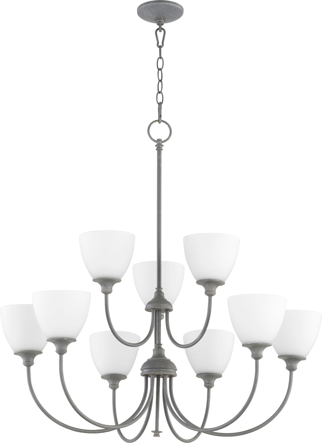 CELESTE 9 Light chandelier- Zinc