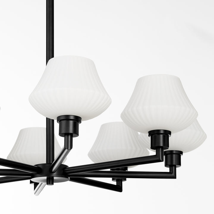 CASSINI 8 Light Chandelier - Matte Black