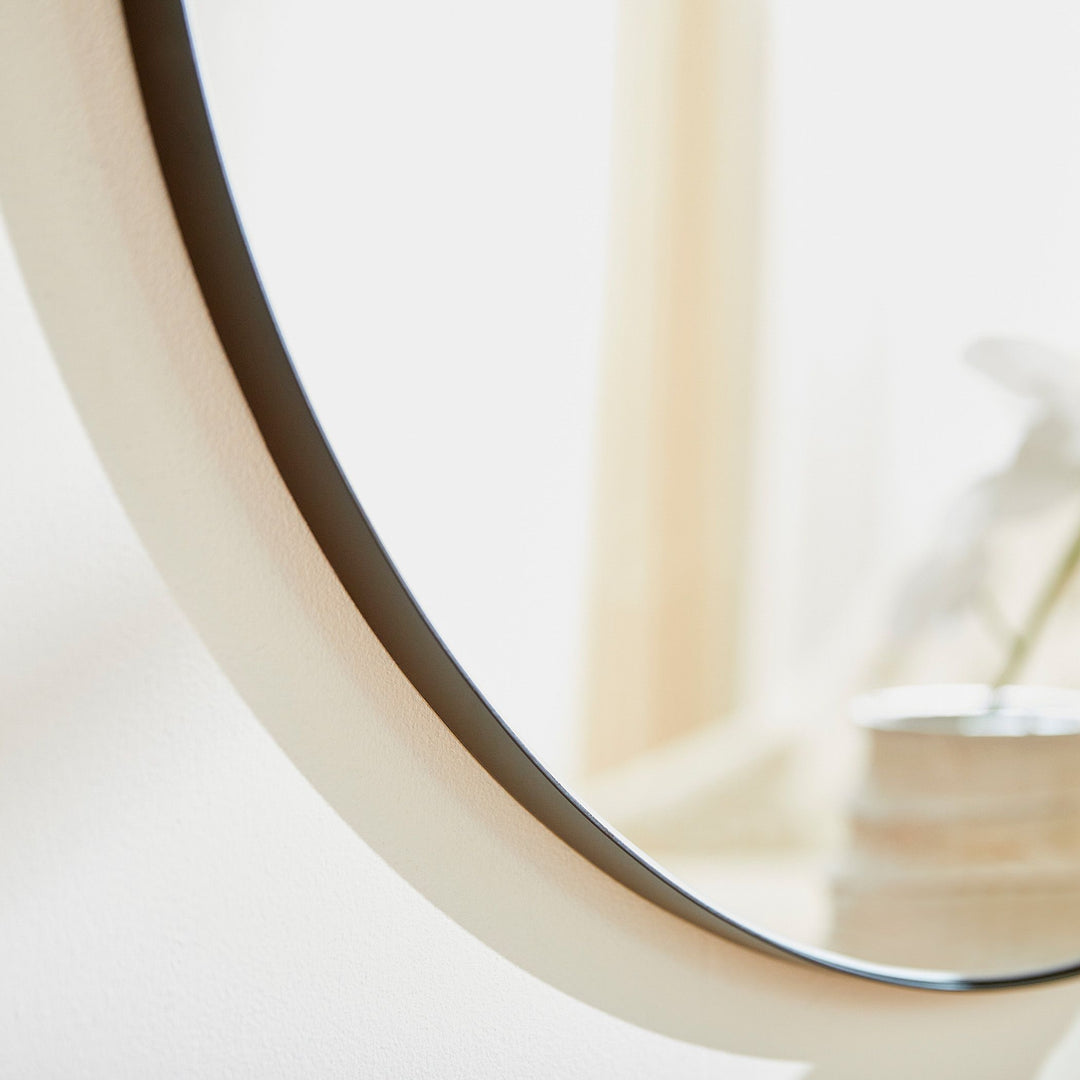 30" Round Mirror  - Matte Black