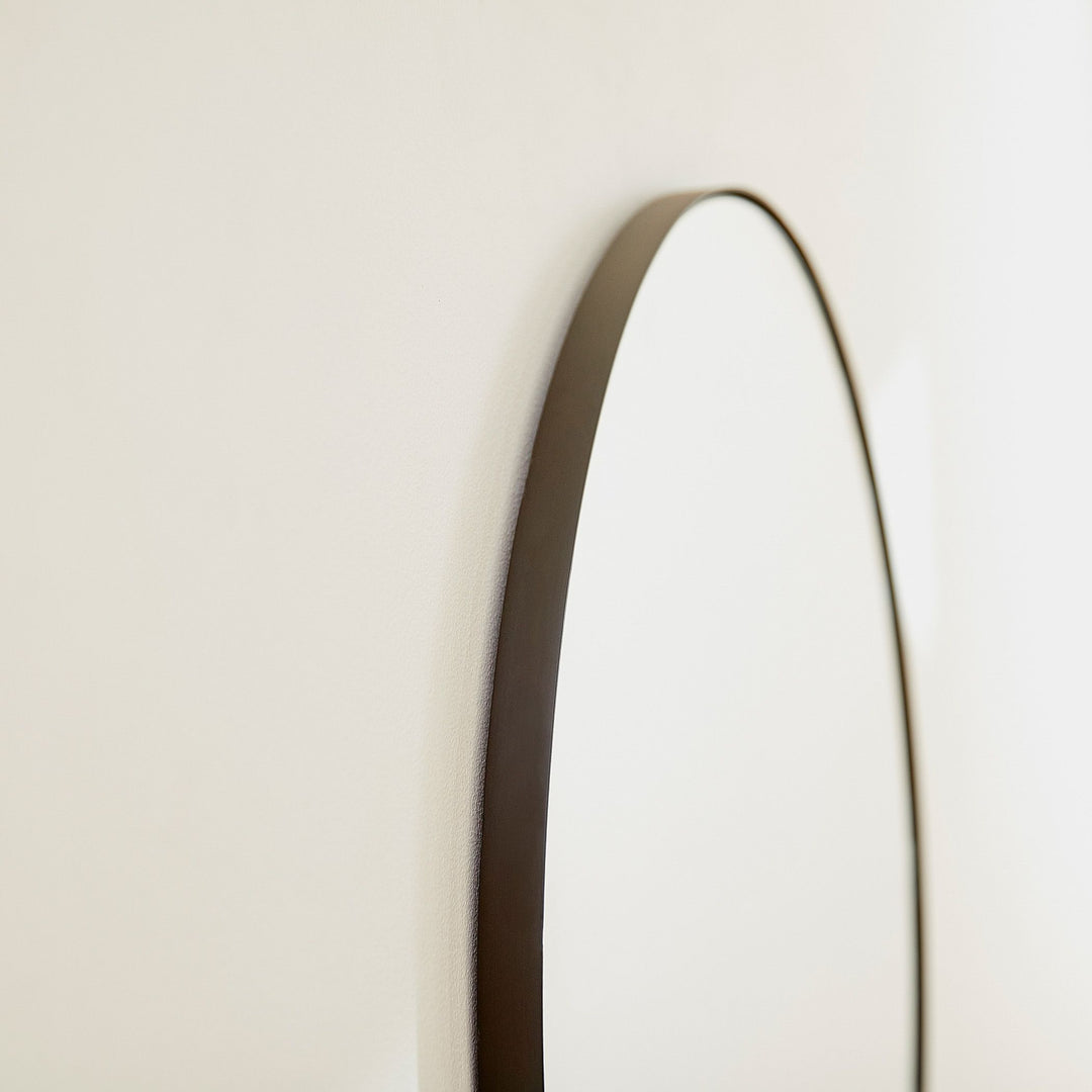 30" Round Mirror  - Matte Black