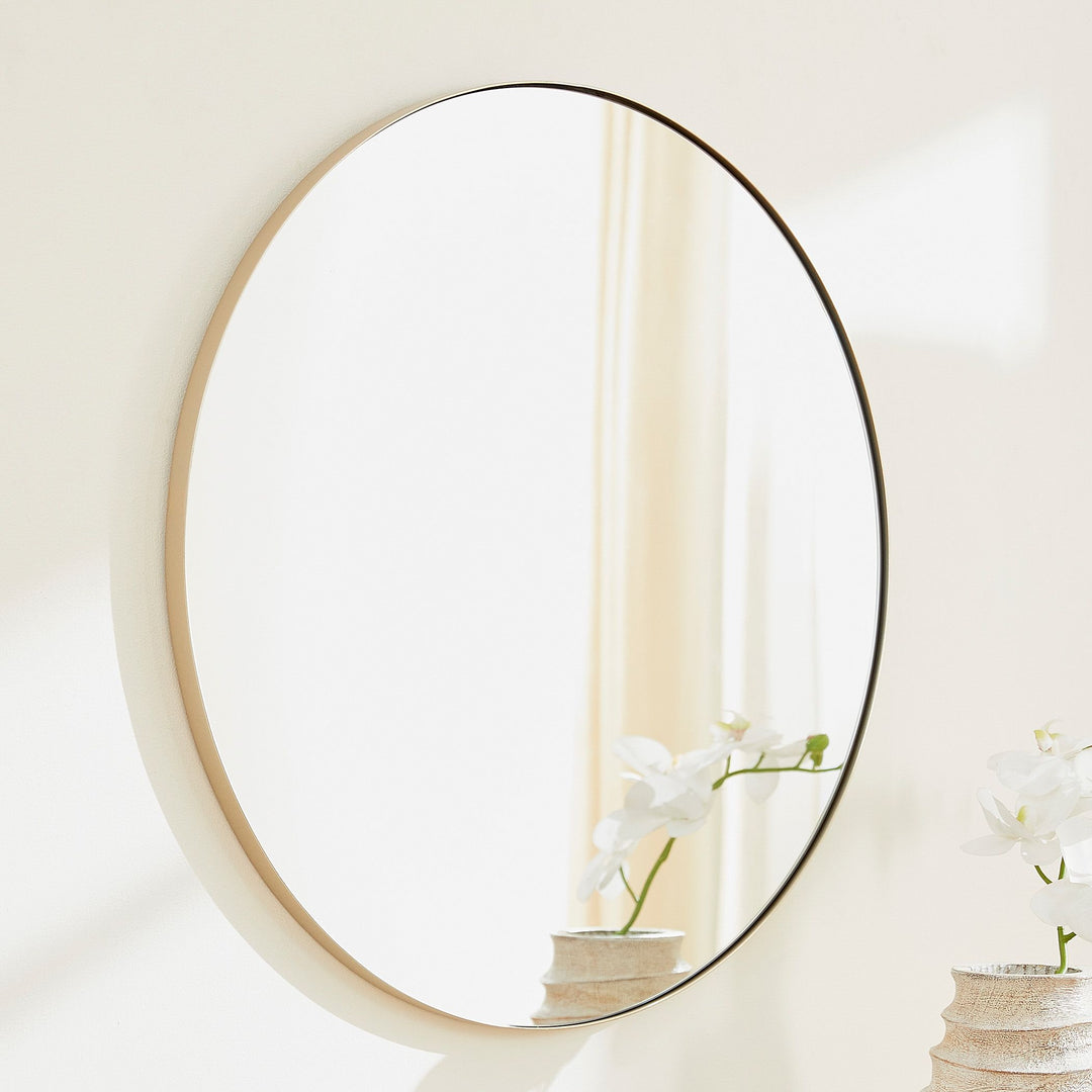 30" Round Mirror  - Silver