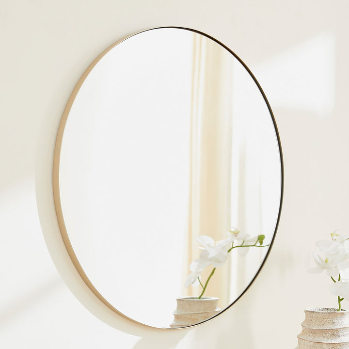 30" Round Mirror  - Silver