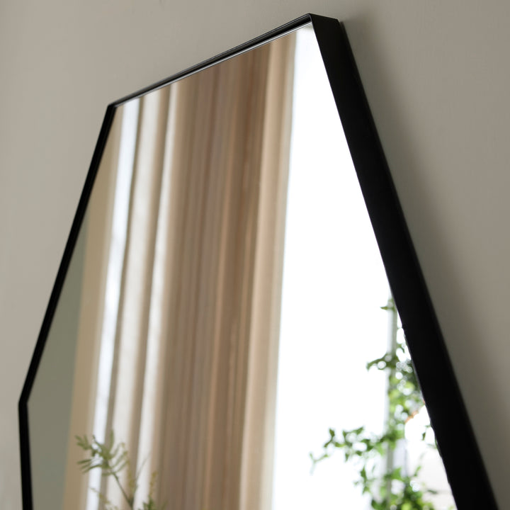 28"x40" HEXAGON Mirror - Matte Black