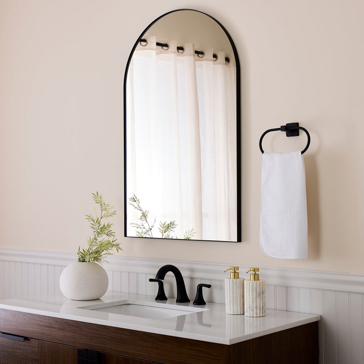 24"x38" ARCH Mirror - Matte Black