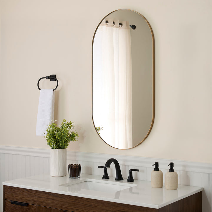 21"x40" CAPSULE Mirror - Gold
