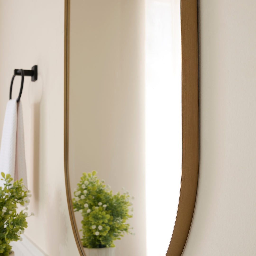 21"x40" CAPSULE Mirror - Gold
