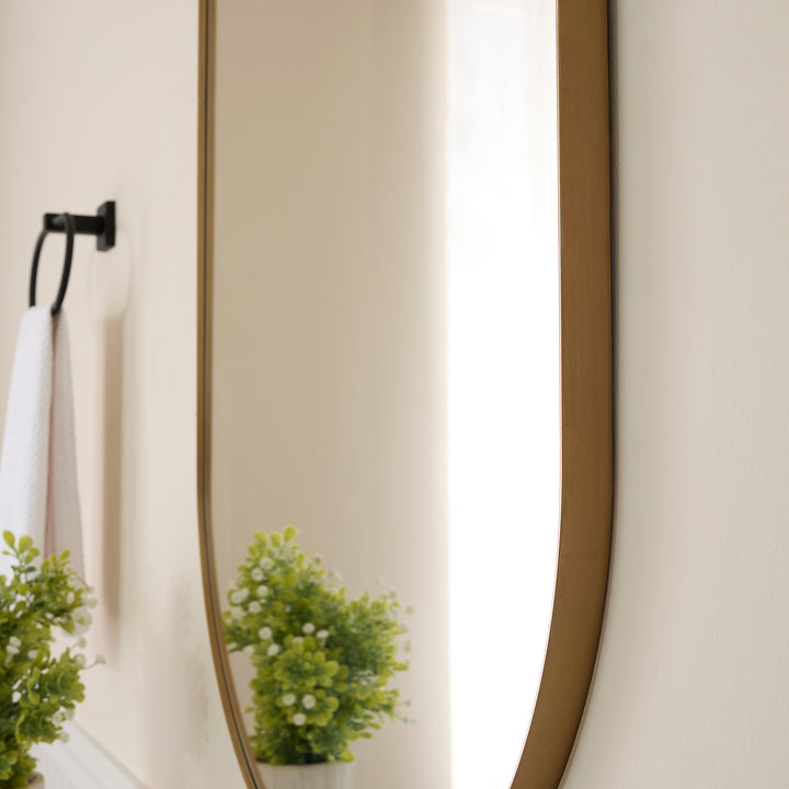 21"x40" CAPSULE Mirror - Gold