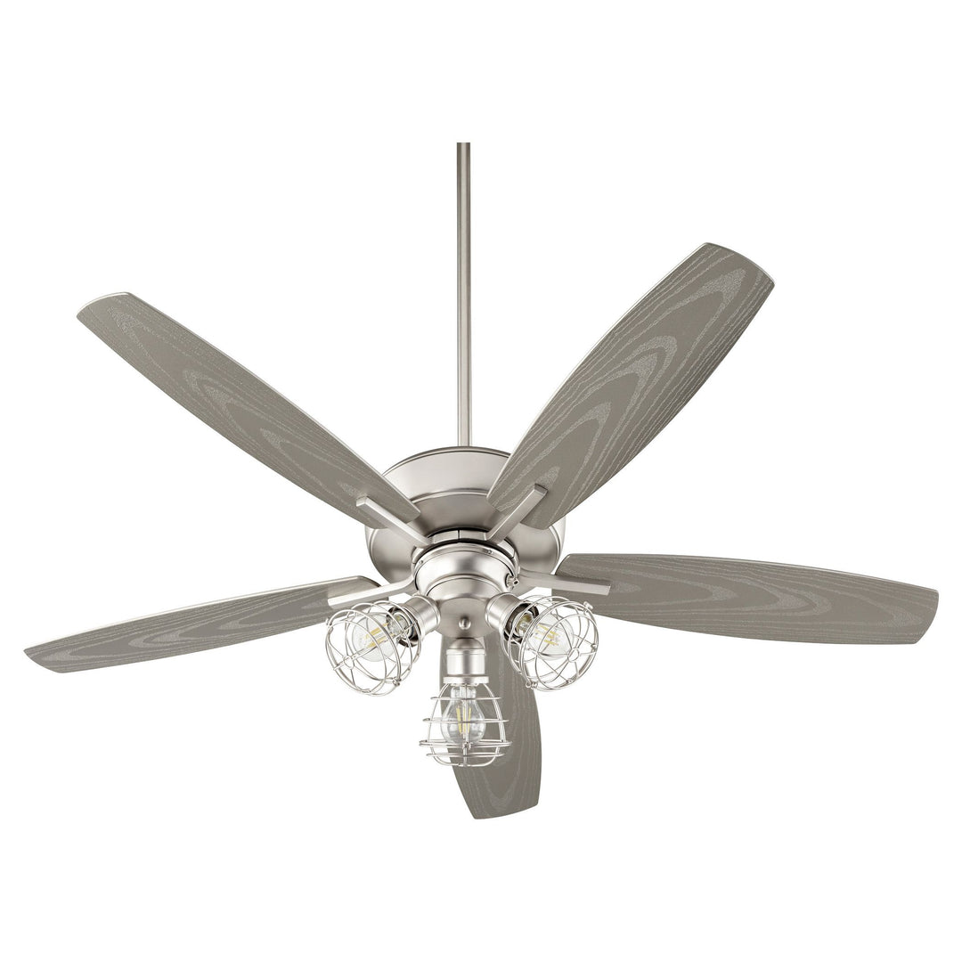 Breeze Patio 52-in Satin Nickel Indoor/Outdoor Ceiling Fan (5-Blade)