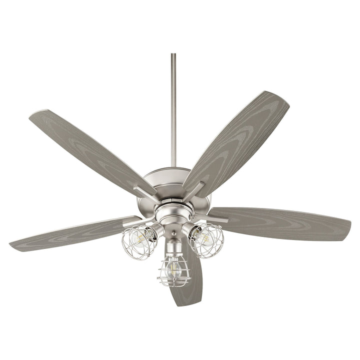 Breeze Patio 52-in Satin Nickel Indoor/Outdoor Ceiling Fan (5-Blade)