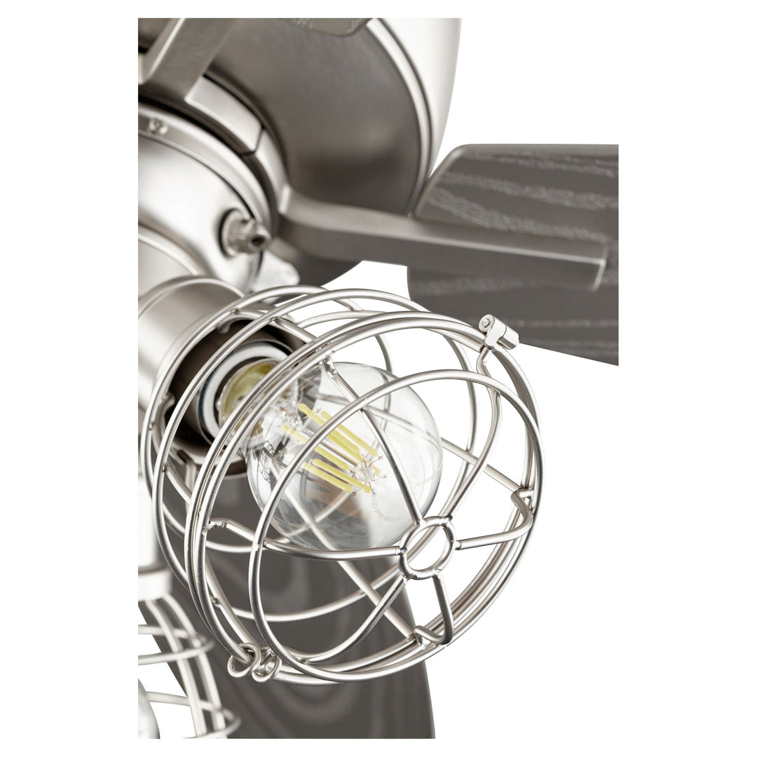 Breeze Patio 52-in Satin Nickel Indoor/Outdoor Ceiling Fan (5-Blade)