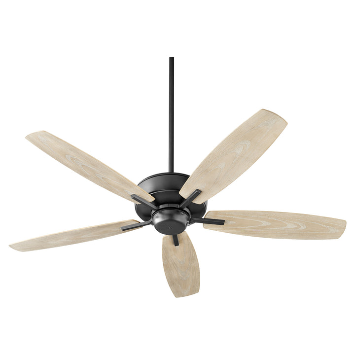 Breeze Patio 52-in Black Indoor/Outdoor Ceiling Fan (5-Blade) - Textured Black