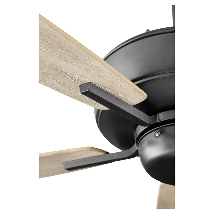 Breeze Patio 52-in Black Indoor/Outdoor Ceiling Fan (5-Blade) - Textured Black