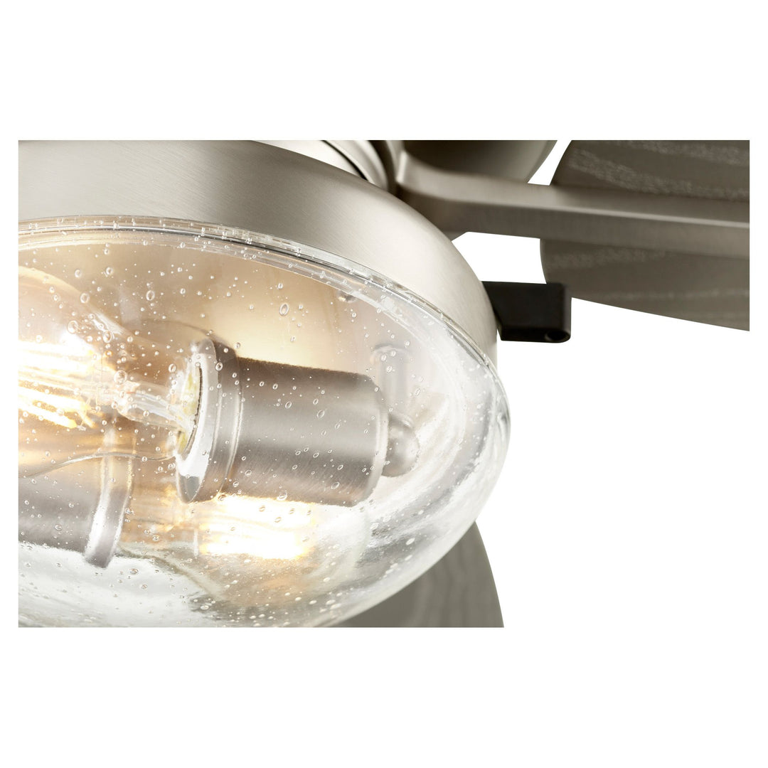 Breeze Patio 52-in Satin Nickel Indoor/Outdoor Ceiling Fan (5-Blade)