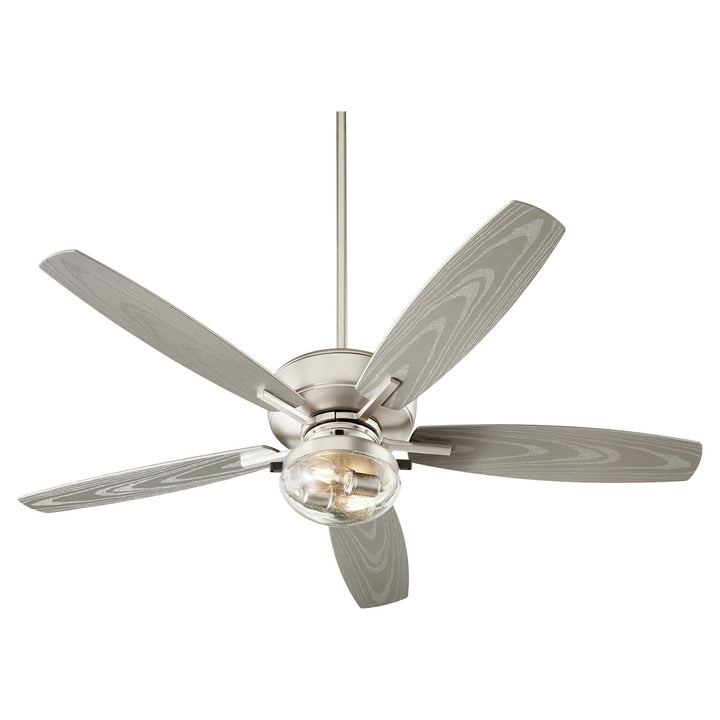 Breeze Patio 52-in Satin Nickel Indoor/Outdoor Ceiling Fan (5-Blade)