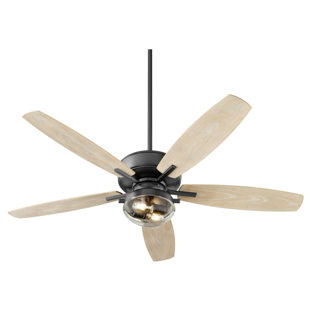 Breeze Patio 52-in Black Indoor/Outdoor Ceiling Fan (5-Blade) - Textured Black