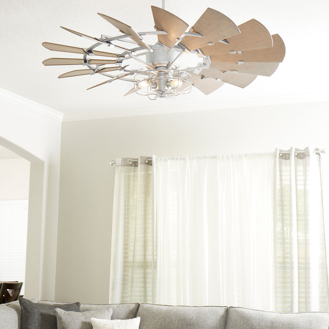 Windmill 52-in Galvanized Indoor/Outdoor Ceiling Fan (10-Blade)