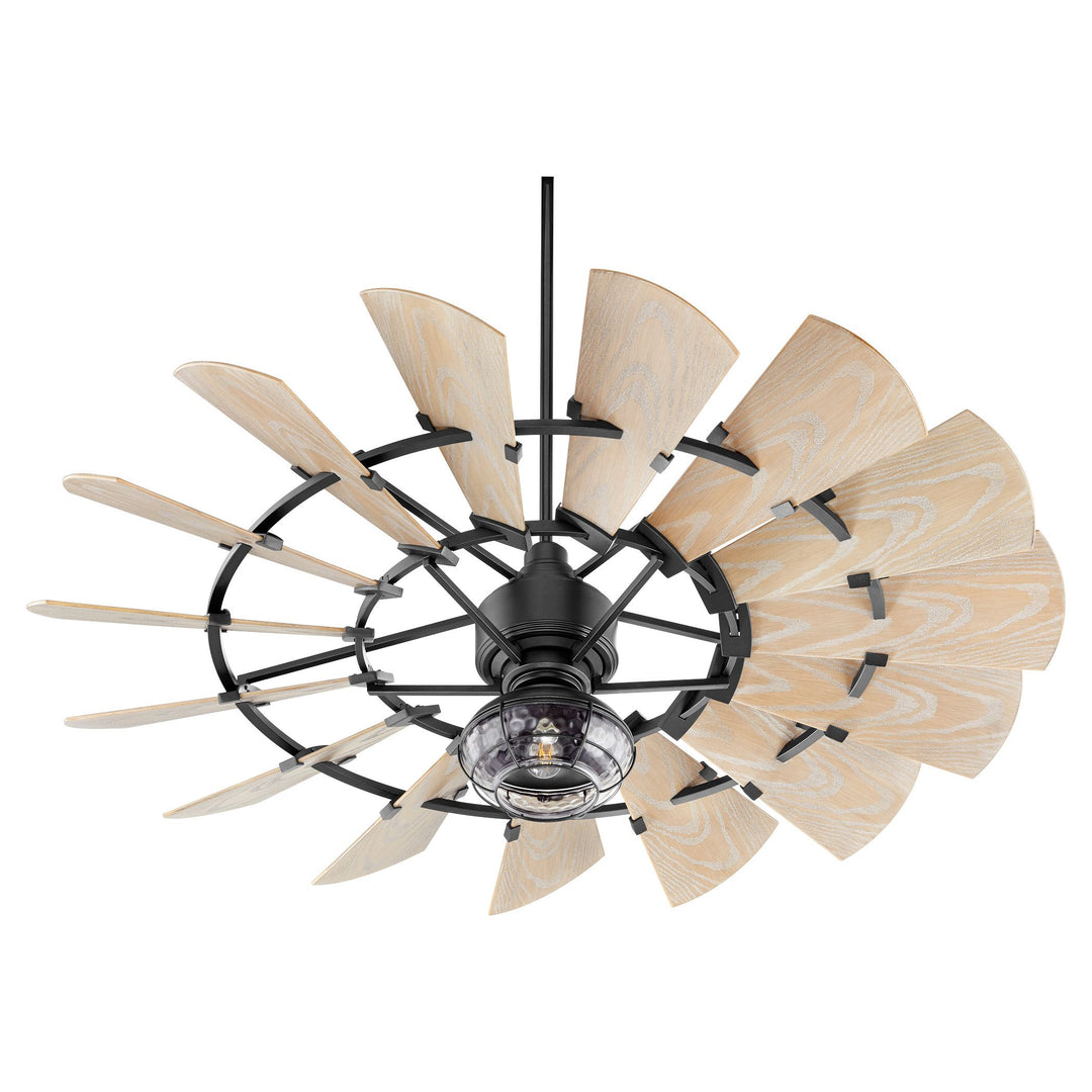 Windmill 60-in Black Indoor/Outdoor Ceiling Fan (15-Blade) - Textured Black