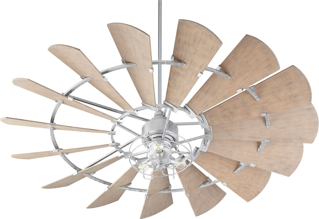 Windmill 72-in Galvanized Indoor/Outdoor Ceiling Fan (15-Blade)