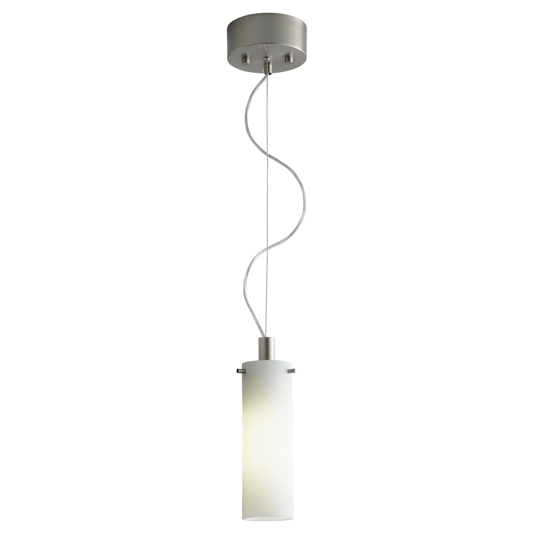 LOTUS One Light Compact Fluorescent Lamp Pendant - Satin Nickel