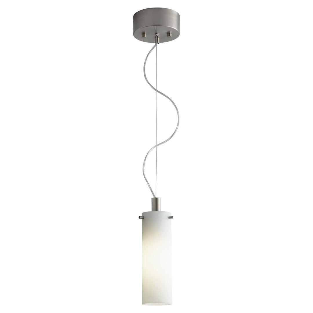 LOTUS One Light Compact Fluorescent Lamp Pendant - Satin Nickel