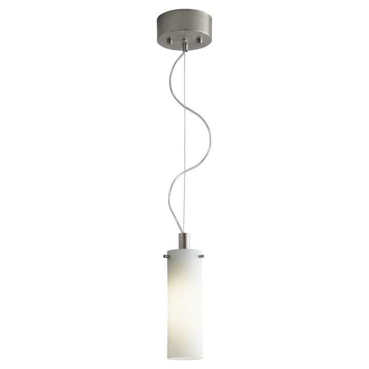LOTUS One Light Compact Fluorescent Lamp Pendant - Satin Nickel
