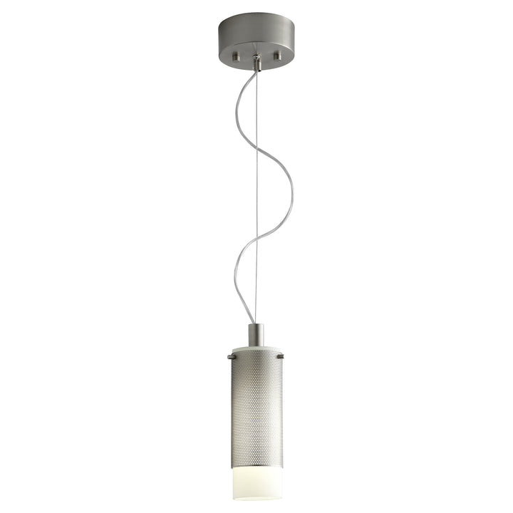 LOTUS One Light Compact Fluorescent Lamp Pendant - Satin Nickel