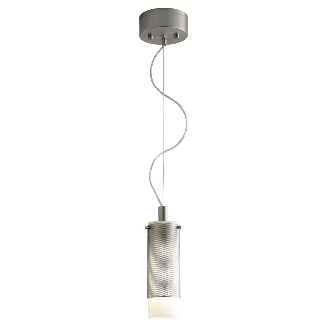 LOTUS One Light Compact Fluorescent Lamp Pendant - Satin Nickel