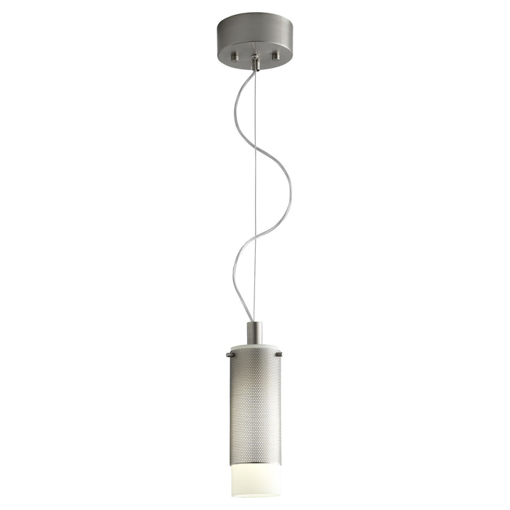 LOTUS One Light Compact Fluorescent Lamp Pendant - Satin Nickel