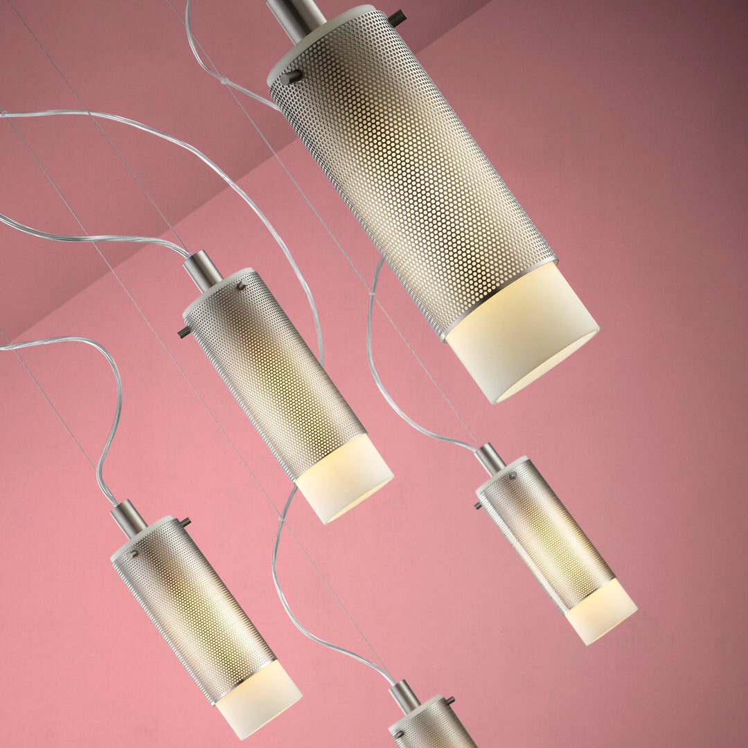 LOTUS One Light Compact Fluorescent Lamp Pendant - Satin Nickel