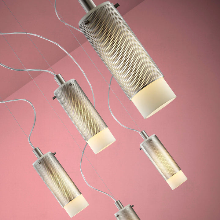 LOTUS One Light Compact Fluorescent Lamp Pendant - Satin Nickel