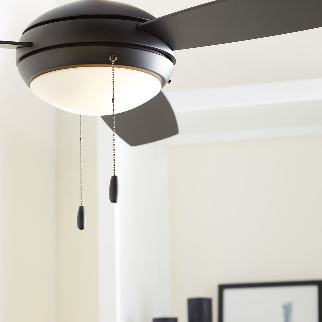 Expo 52" Three-Blade Matte Black LED Ceiling Fan