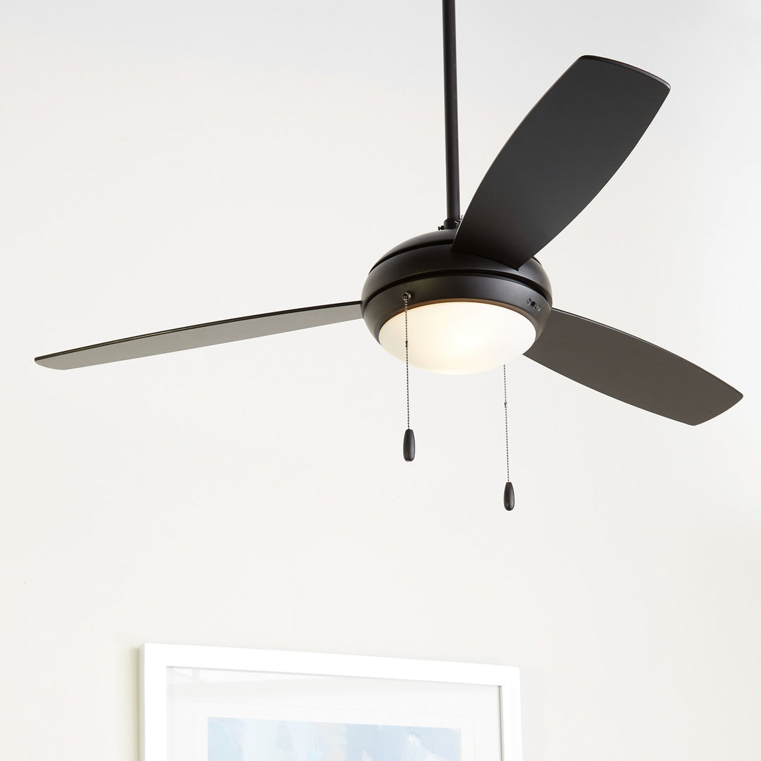 Expo 52" Three-Blade Matte Black LED Ceiling Fan