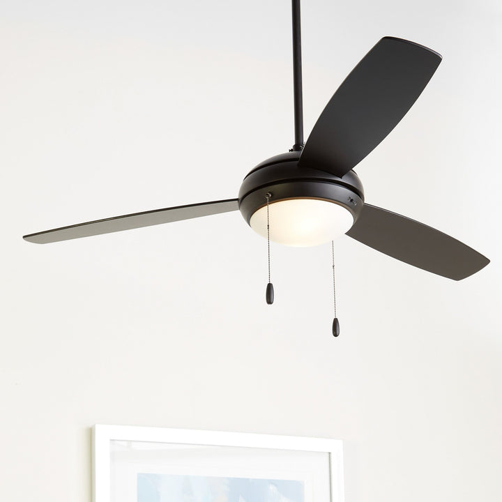 Expo 52" Three-Blade Matte Black LED Ceiling Fan